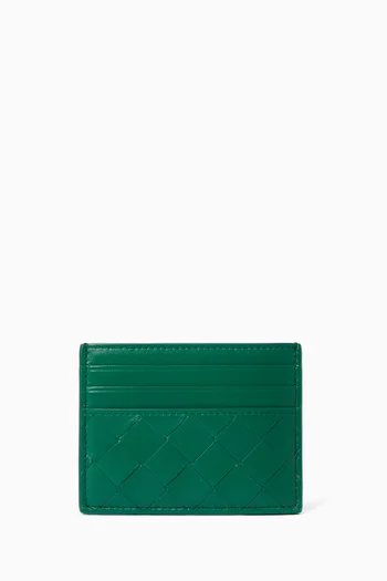 حافظة بطاقات ائتمان جلد مجدول