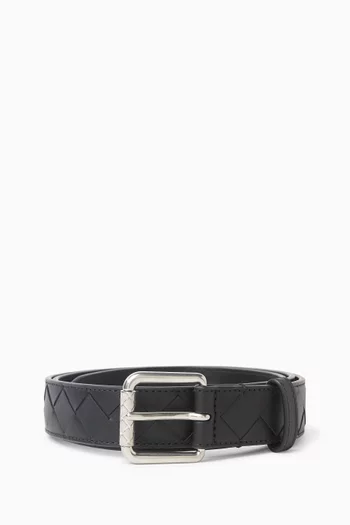 Belt in Intrecciato Leather