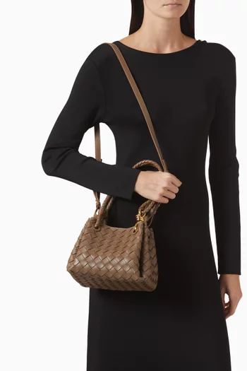 Small Parachute Bag in Intrecciato Leather