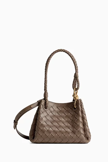 Small Parachute Bag in Intrecciato Leather