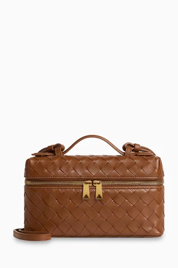 حقيبة مستحضرات تجميل بانج بانج جلد مجدول