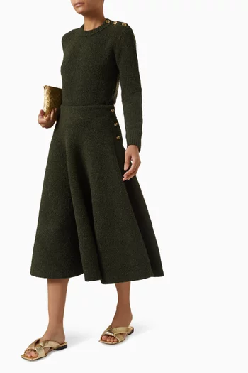 A-line Skirt in Bouclé Wool