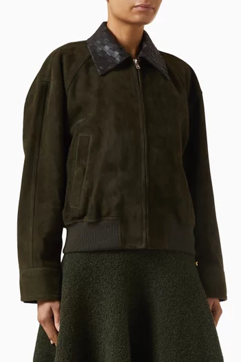 Blouson Jacket in Suede Leather