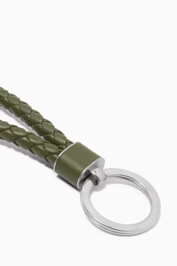 Intreccio Key Ring in Lambskin Leather