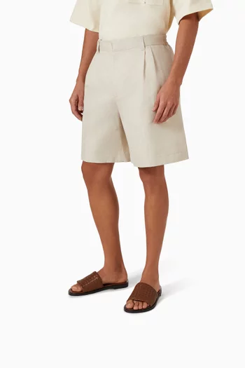 حذاء إليو مفتوح من الخلف جلد مجدول