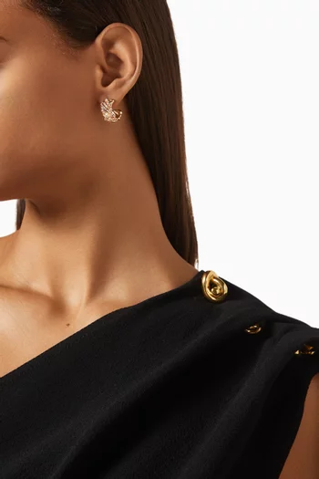 Intreccio Hoop Earrings in 18kt Gold-plated Silver