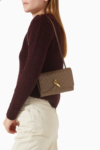 Andiamo Pouch on Strap in Intrecciato Leather