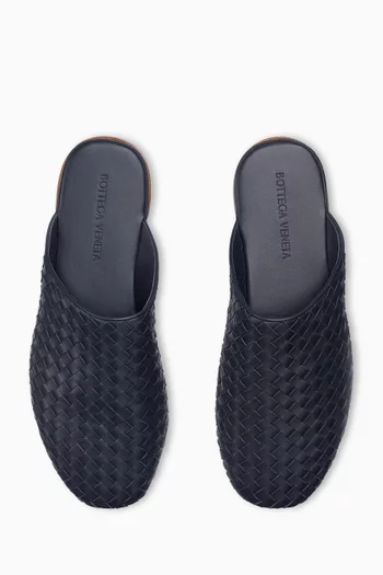 حذاء مفتوح سنداي جلد مجدول