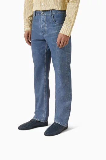 حذاء مفتوح سنداي جلد مجدول