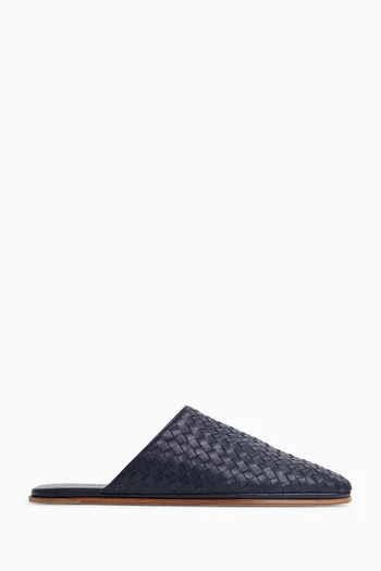 حذاء مفتوح سنداي جلد مجدول