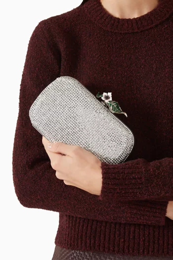 كلاتش مينودييه بعقدة مرصع بالكريستال