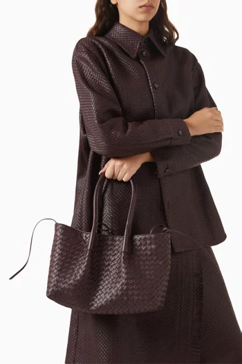 Pinacoteca Reversible Tote Bag in Intrecciato Leather