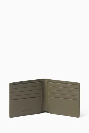 محفظة ثنائية الطيّ جلد مجدول