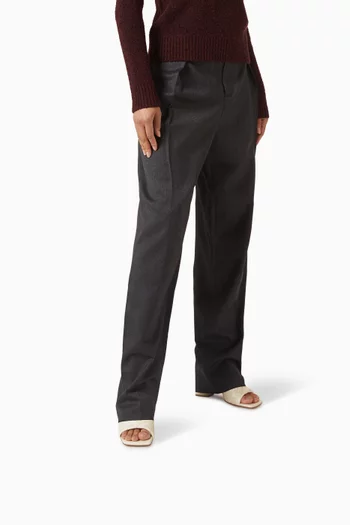 حذاء باروكو مفتوح من الخلف جلد مجدول