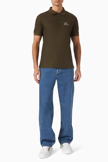 Metallic EKD Polo Shirt in Cotton