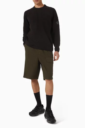 Crewneck Lens Sweater in Cotton Chenille