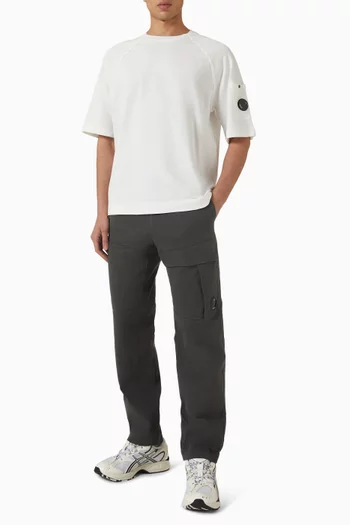 سويت شيرت بأكمام قصيرة صوف خفيف