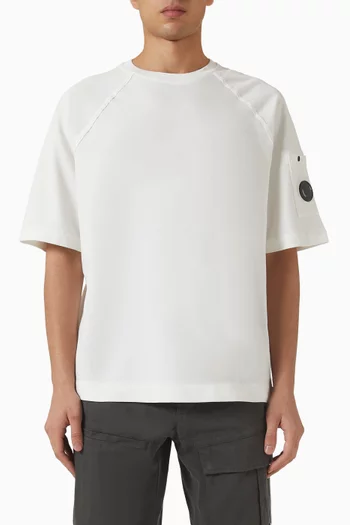 سويت شيرت بأكمام قصيرة صوف خفيف