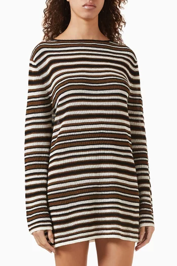 Aura Knit Mini Dress in Linen