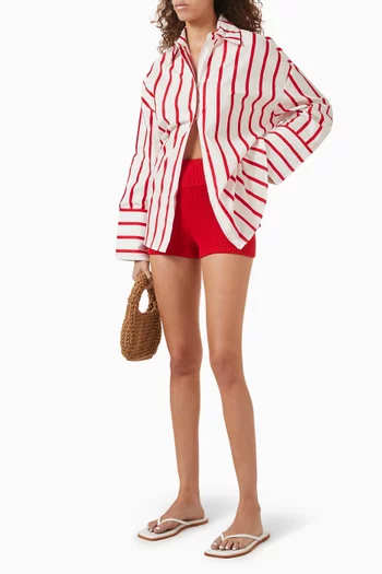 شورت سول منسوج مزيج فيسكوز