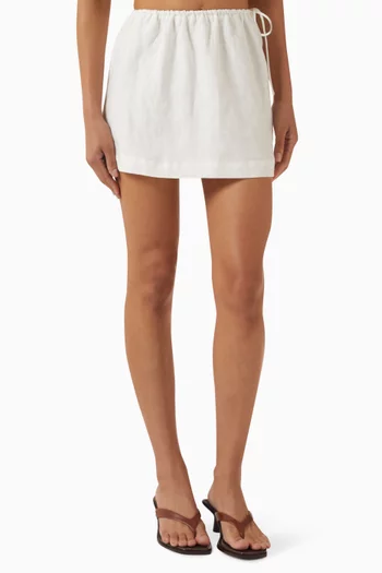 Faye Mini Skirt in Linen