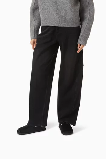 Boston Big Buckle Mules in Pony Hair