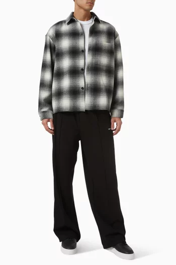 Check Box Shirt in Wool