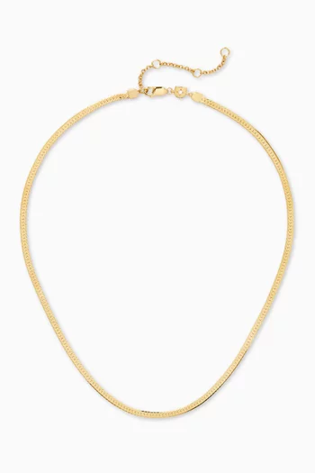 Essential Snake Chain Necklace in 18kt Gold-plated Sterling Silver