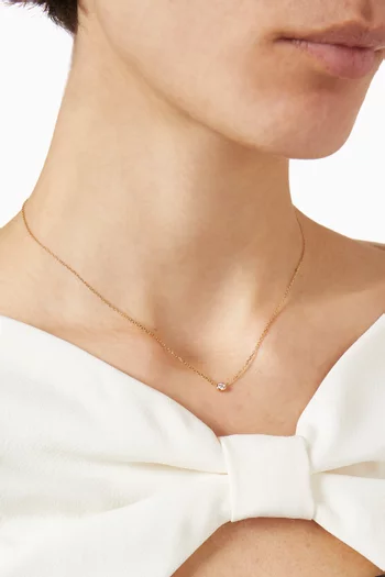 Essential Crystal Pendant Necklace in 18kt Gold-plated Sterling Silver