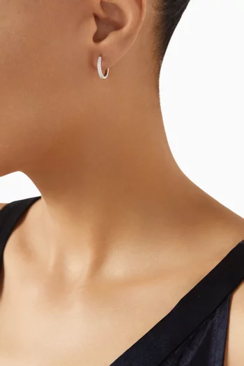 Essential Crystal Small Hoop Earrings in Sterling Silver