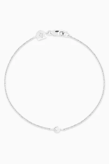Essential Crystal Charm Bracelet in Sterling Silver
