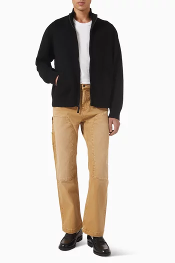 سترة بسحّاب كامل قطن عضوي