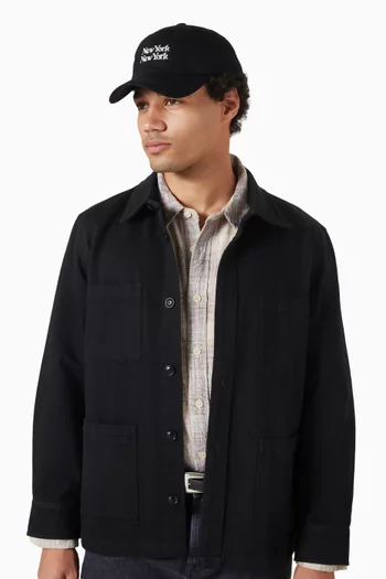 كاب مزين بطبعة New York New York‏ قطن عضوي