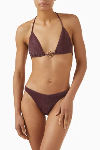 قطعة بيكيني علوية إنجريد بتصميم مثلث مزينة بحلقة