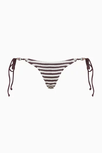 Beaded  Tie Side Vista Bikini Briefs
