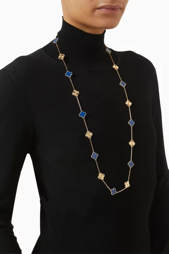 Unused Limited Edition Alhambra 20 Motif Necklace in 18kt Yellow Gold