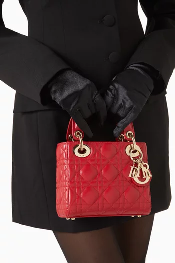 حقيبة ليدي ديور ميني جلد ماعز