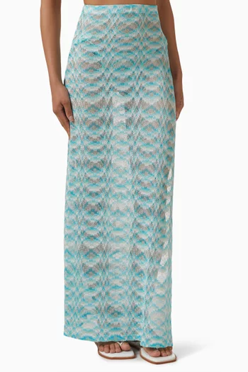 Sheer Slit Maxi Skirt