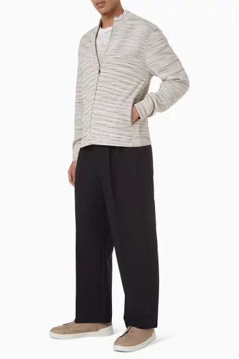 كارديغان بنسيج مضلع قطن