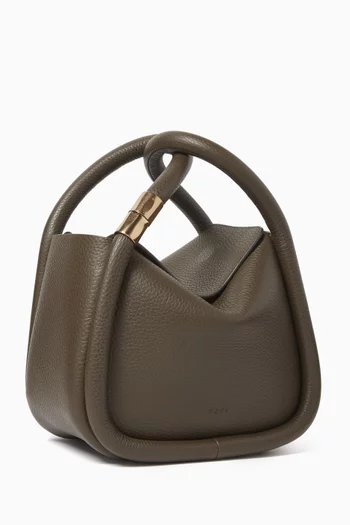 Wonton 20 Top-handle Bag in Pebble Leather