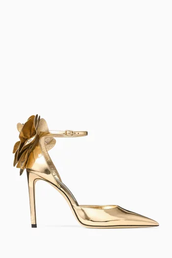 Marja 100 Pumps in Metallic Leather
