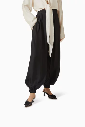 Mimmi 50 Slingback Pumps in Lace & Leather