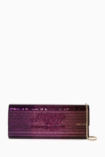 Sweetie Degrade Glitter Clutch Bag in Acrylic