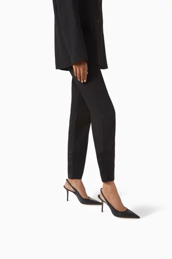 حذاء كلاسيك لوف بسير خلفي وكعب 85 مم جلد عجل