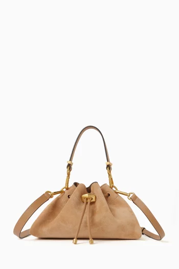 Small Cinch Bag in Suede