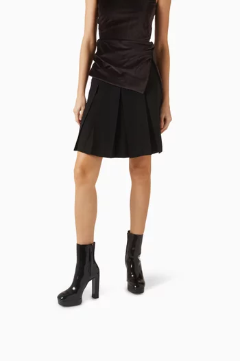 حذاء بوت مارين بطول الكاحل وكعب 120 مم جلد عجل