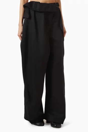 Fold-over Pants in Wool