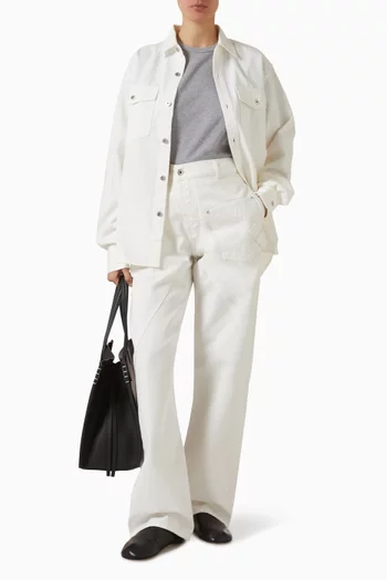 قميص بقصة فضفاضة دينم