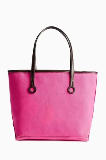 Small Anchor Tote Bag in Canvas & Leather