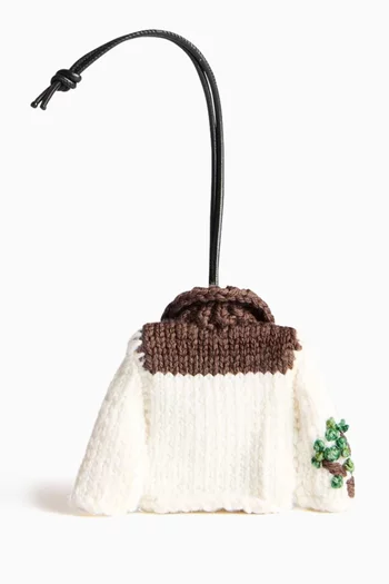 House Cardigan Charm in Wool Blend